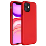 Чехол Yotrix LiquidSilicone для Apple iPhone 11 (красный, гелевый)