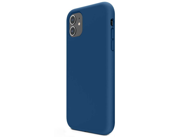 Чехол Yotrix LiquidSilicone для Apple iPhone 11 (синий, гелевый)