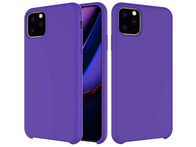 Чехол Yotrix LiquidSilicone для Apple iPhone 11 pro (фиолетовый, гелевый)