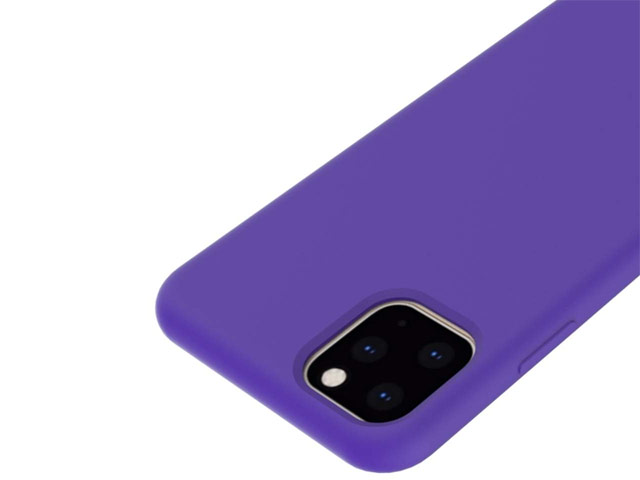 Чехол Yotrix LiquidSilicone для Apple iPhone 11 pro (фиолетовый, гелевый)