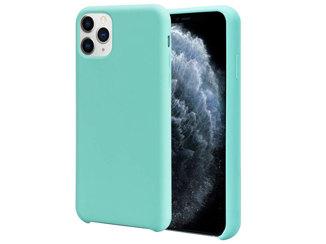 Чехол Yotrix LiquidSilicone для Apple iPhone 11 pro (бирюзовый, гелевый)