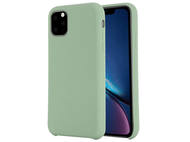 Чехол Yotrix LiquidSilicone для Apple iPhone 11 pro (фисташковый, гелевый)