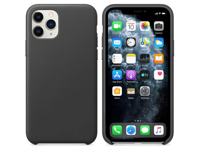 Чехол Yotrix LiquidSilicone для Apple iPhone 11 pro max (темно-серый, гелевый)