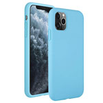 Чехол Yotrix LiquidSilicone для Apple iPhone 11 pro max (темно-голубой, гелевый)