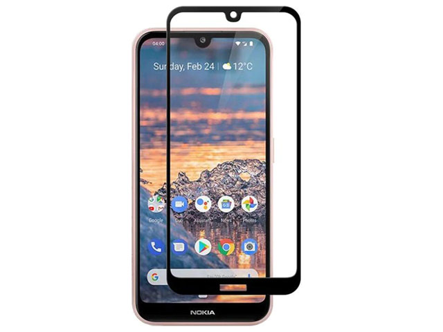 Защитное стекло Yotrix 3D Pro Glass Protector для Nokia 4.2 (черное)