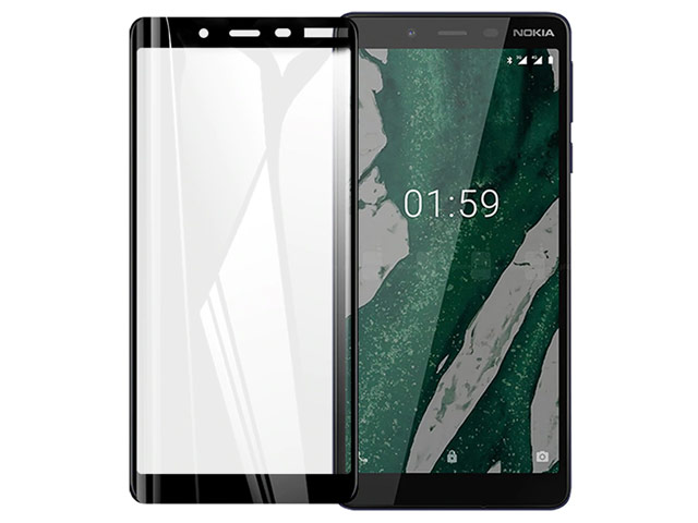 Защитное стекло Yotrix 3D Pro Glass Protector для Nokia 1 plus (черное)