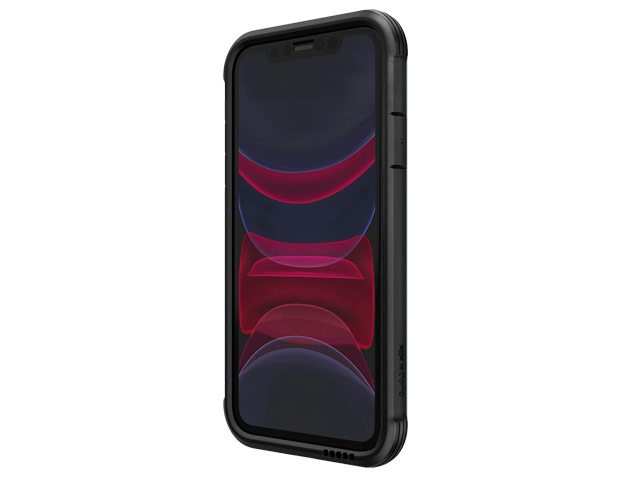 Чехол X-doria Defense Lux для Apple iPhone 11 pro (Black Leather, маталлический)