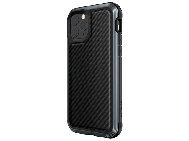 Чехол X-doria Defense Lux для Apple iPhone 11 pro (Black Carbon, маталлический)