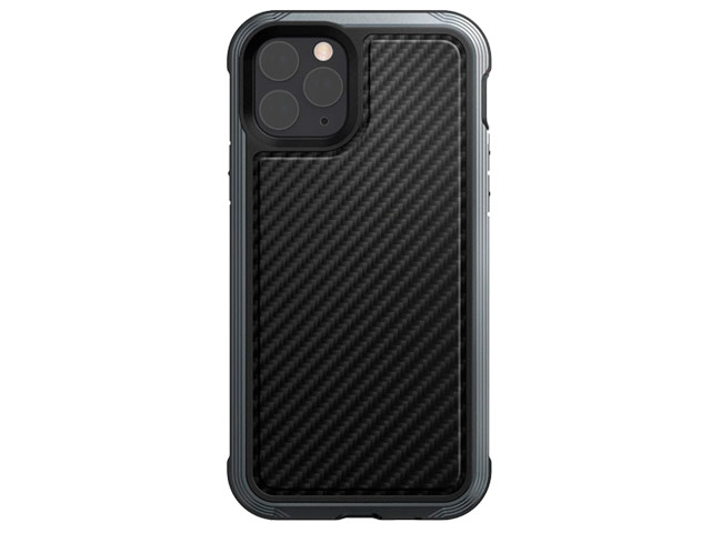 Чехол X-doria Defense Lux для Apple iPhone 11 pro (Black Carbon, маталлический)