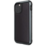 Чехол X-doria Defense Lux для Apple iPhone 11 pro max (Black Leather, маталлический)