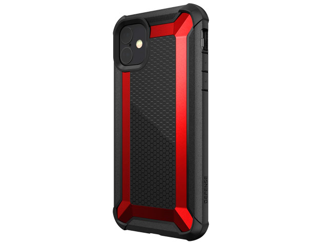 Чехол X-doria Defense Tactical для Apple iPhone 11 (красный, маталлический)