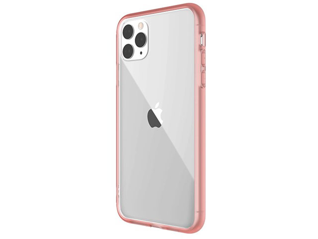 Чехол X-doria Glass Plus для Apple iPhone 11 pro (розовый, гелевый/стеклянный)