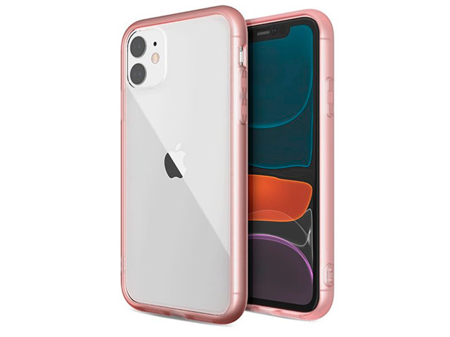 Чехол X-doria Glass Plus для Apple iPhone 11 (розовый, гелевый/стеклянный)