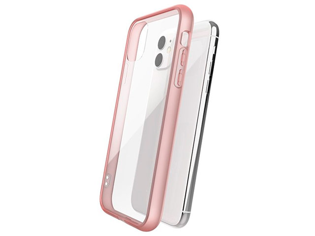 Чехол X-doria Glass Plus для Apple iPhone 11 (розовый, гелевый/стеклянный)