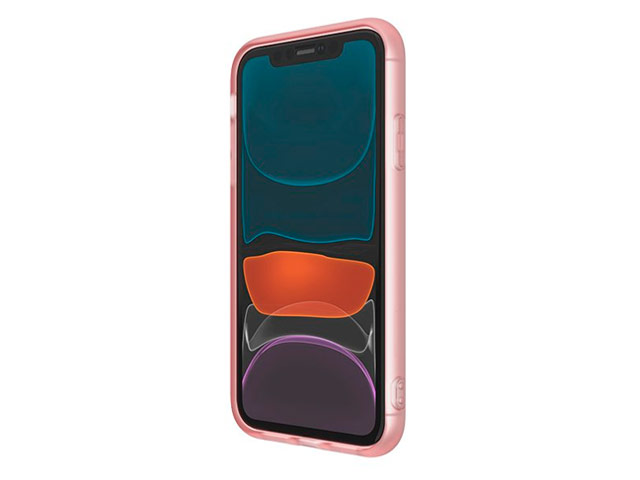 Чехол X-doria Glass Plus для Apple iPhone 11 (розовый, гелевый/стеклянный)