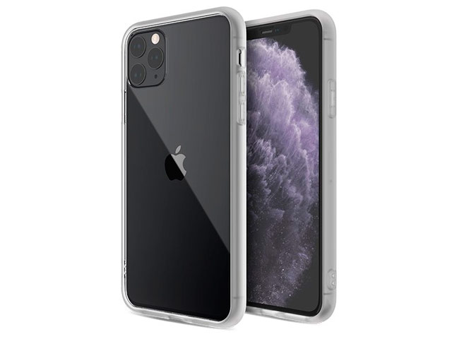 Чехол X-doria Glass Plus для Apple iPhone 11 pro max (прозрачный, гелевый/стеклянный)