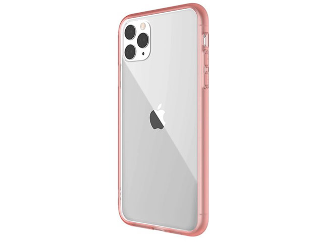 Чехол X-doria Glass Plus для Apple iPhone 11 pro max (розовый, гелевый/стеклянный)