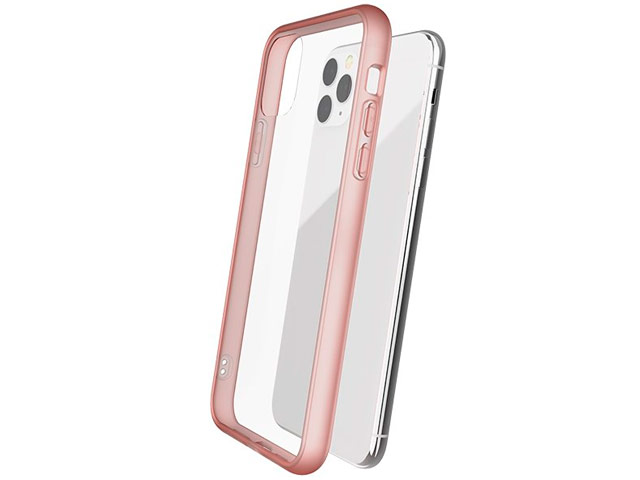 Чехол X-doria Glass Plus для Apple iPhone 11 pro max (розовый, гелевый/стеклянный)