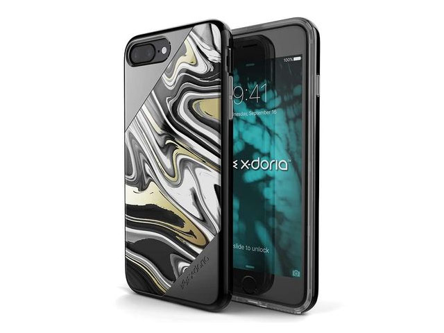 Чехол X-doria Revel Lux Case для Apple iPhone 7 plus (Black Swirl, пластиковый)