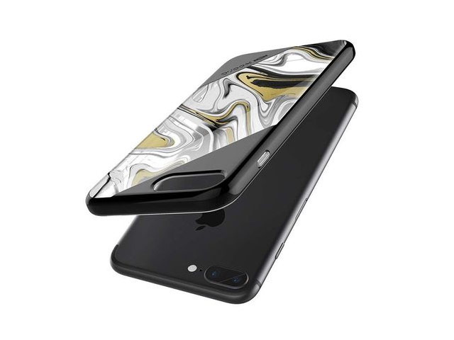 Чехол X-doria Revel Lux Case для Apple iPhone 7 plus (Black Swirl, пластиковый)