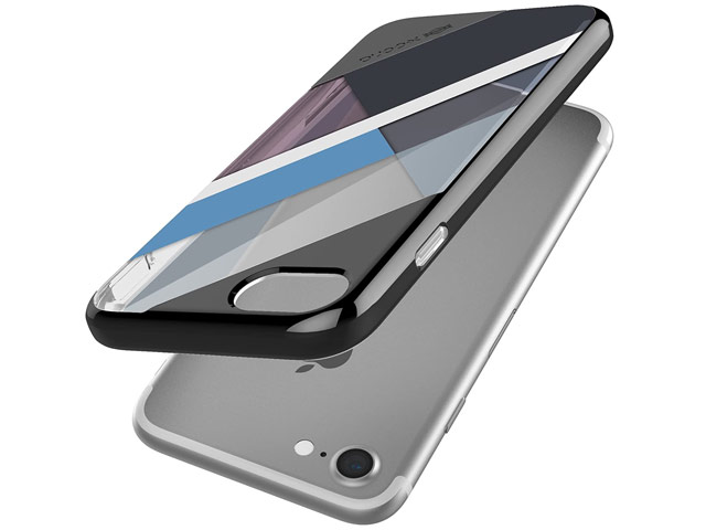 Чехол X-doria Revel Lux Case для Apple iPhone 7 (Black Blocks, пластиковый)