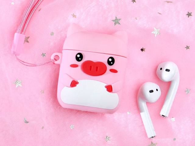 Чехол X-doria Riki Case для Apple AirPods (розовый, силиконовый)