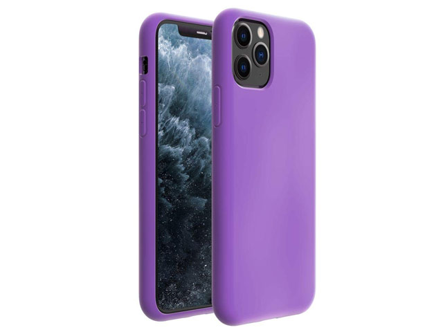 Чехол Yotrix LiquidSilicone для Apple iPhone 11 pro (сиреневый, гелевый)