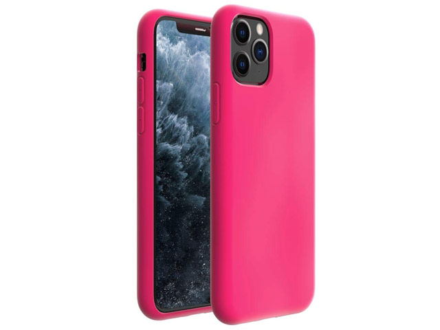 Чехол Yotrix LiquidSilicone для Apple iPhone 11 pro (малиновый, гелевый)