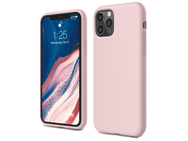 Чехол Yotrix LiquidSilicone для Apple iPhone 11 pro (пудра, гелевый)