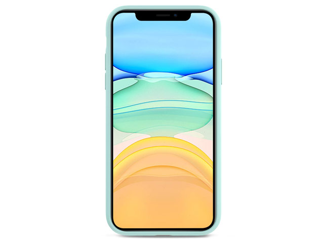 Чехол Yotrix LiquidSilicone для Apple iPhone 11 pro (мятный, гелевый)