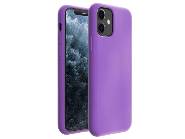 Чехол Yotrix LiquidSilicone для Apple iPhone 11 (сиреневый, гелевый)