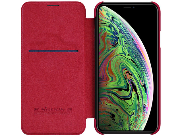 Чехол Nillkin Qin leather case для Apple iPhone 11 pro max (красный, кожаный)