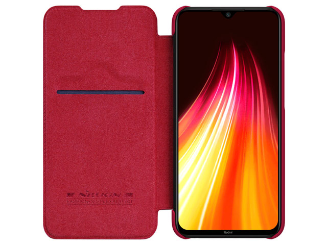 Чехол Nillkin Qin leather case для Xiaomi Redmi Note 8 (красный, кожаный)