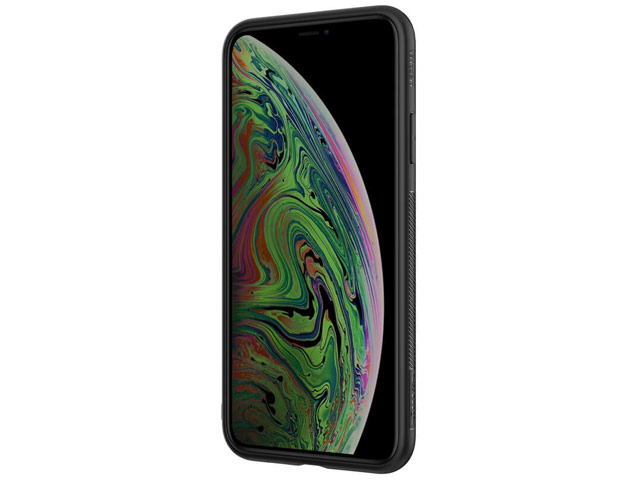 Чехол Nillkin Synthetic fiber для Apple iPhone 11 (черный, карбон)