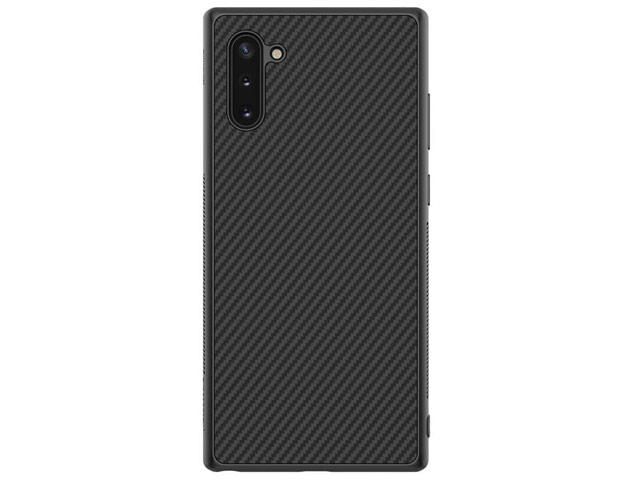 Чехол Nillkin Synthetic fiber для Samsung Galaxy Note 10 (черный, карбон)