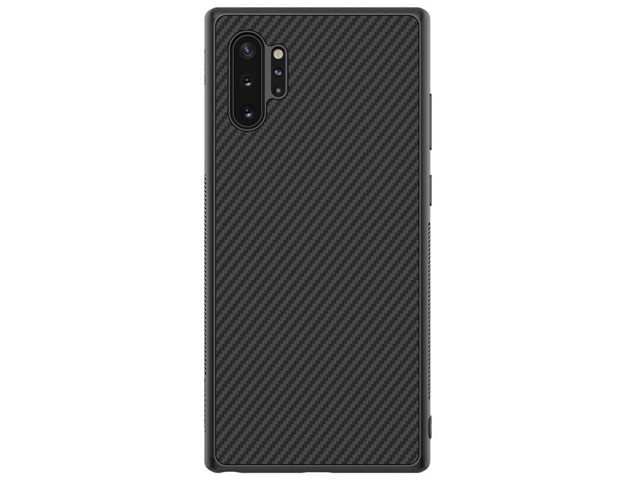 Чехол Nillkin Synthetic fiber для Samsung Galaxy Note 10 plus (черный, карбон)