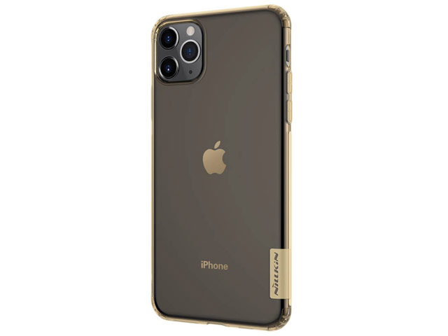 Чехол Nillkin Nature case для Apple iPhone 11 pro max (золотистый, гелевый)