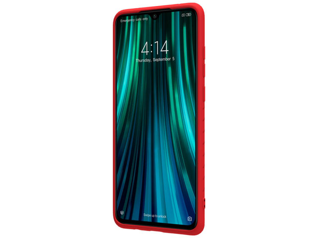 Чехол Nillkin Rubber Wrapped для Xiaomi Redmi Note 8 pro (красный, гелевый)