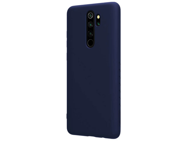 Чехол Nillkin Rubber Wrapped для Xiaomi Redmi Note 8 pro (синий, гелевый)