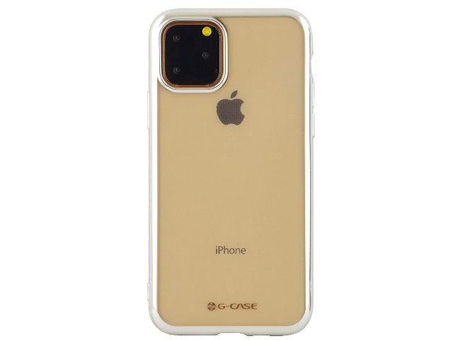 Чехол G-Case Plating Series для Apple iPhone 11 pro max (серебристый, гелевый)
