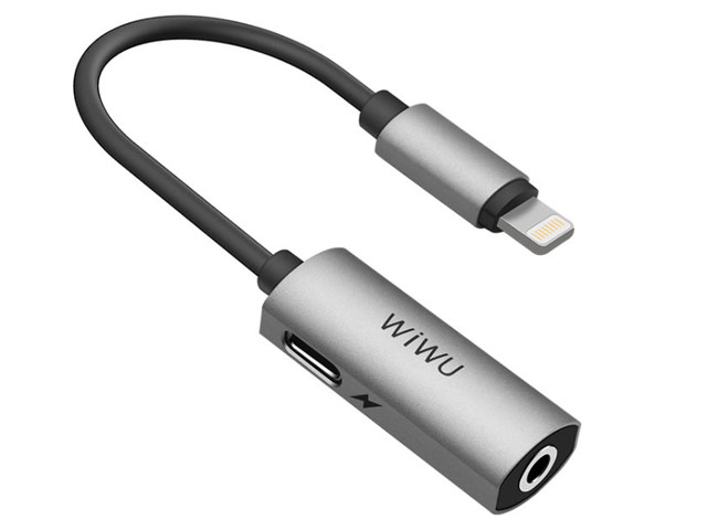 Адаптер WIWU Lightning Audio Adapter универсальный (Lightning, 3.5 мм miniJack, черный)