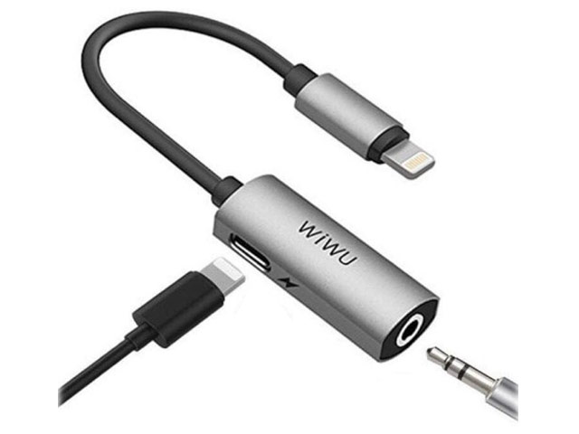 Адаптер WIWU Lightning Audio Adapter универсальный (Lightning, 3.5 мм miniJack, черный)