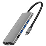 USB-хаб WIWU Alpha Hub 11-in-1 универсальный (USB-C, 4 x USB 3.0, USB-C вход, HDMI, VGA, microSD/SD, Ethernet, 3.5 мм, темно-серый)