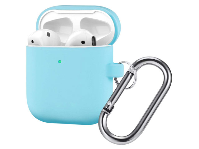 Чехол Synapse Buckle Case для Apple AirPods (голубой, силиконовый)