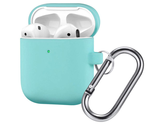 Чехол Synapse Buckle Case для Apple AirPods (бирюзовый, силиконовый)