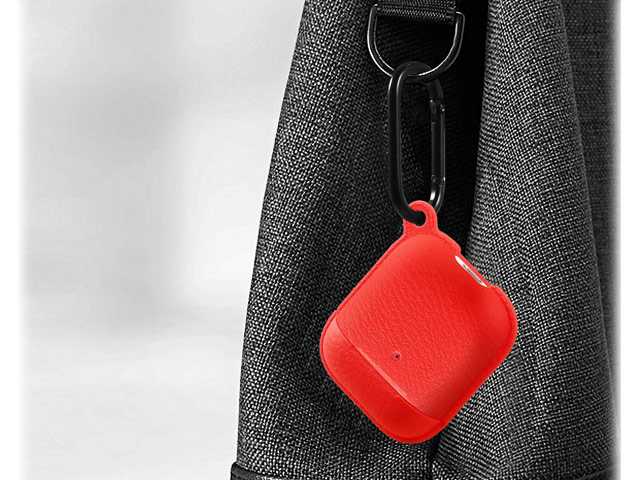 Чехол Synapse Leather Silicone для Apple AirPods (красный, силиконовый)