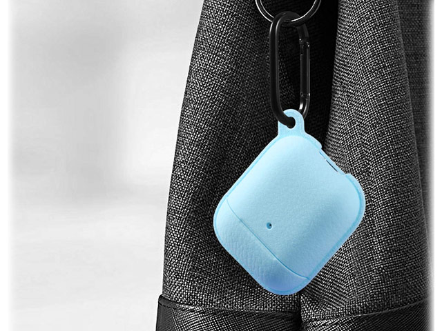 Чехол Synapse Leather Silicone для Apple AirPods (голубой, силиконовый)