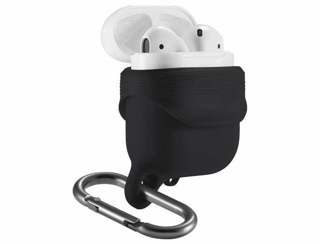 Чехол Synapse Waterproof Case для Apple AirPods (черный, силиконовый)