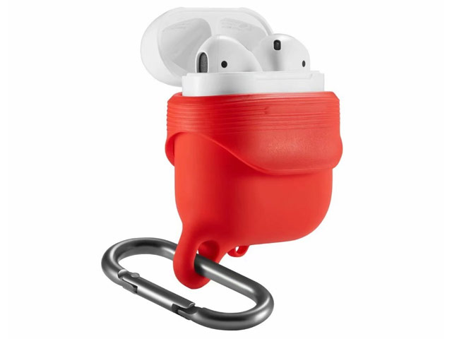 Чехол Synapse Waterproof Case для Apple AirPods (красный, силиконовый)