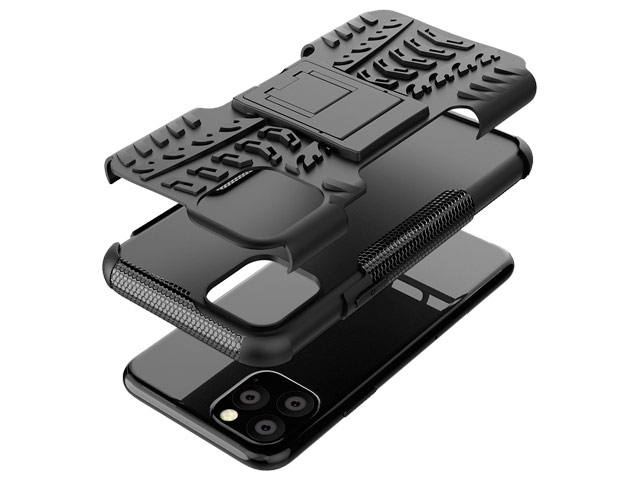 Чехол Yotrix Shockproof case для Apple iPhone 11 pro max (черный, пластиковый)